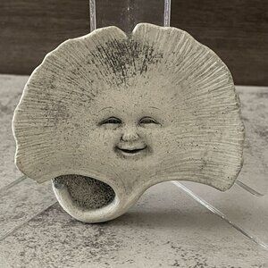 Vintage George Carruth Studio Casey Sprout Ginkgo Leaf Sculpture Signed 2005